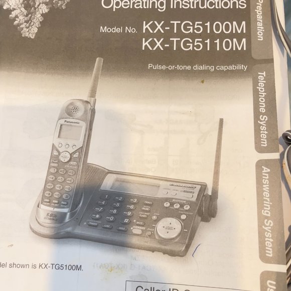 Panasonic KX-TG5100M 5.8 GHz DSS Expandable Cordless Phone with Answering System - Picture 5 of 7